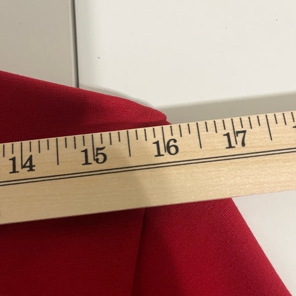 Peck & Peck Red Double Breasted Knit Long Sleeve Blazer - Picture 14 of 15